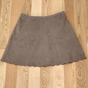 BCBGMaxAzria Sheryl Faux Suede Mocha Skirt S